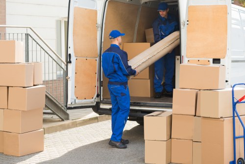 Moving truck ready for a Chelsea neighborhood relocation