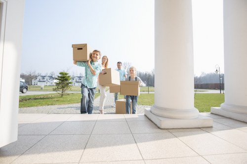 Moving equipment during office removals in Chelsea