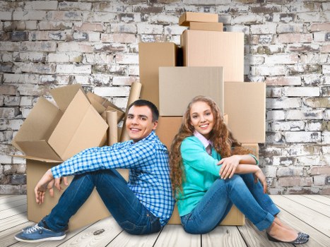 Packing boxes for a Chelsea home move