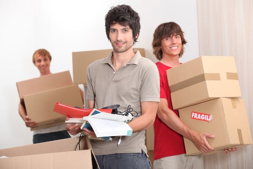 Eco-friendly moving supplies and sorted packing waste for Chelsea Removals