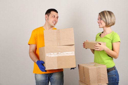Boxes and protective wrapping ready for a Chelsea relocation