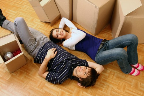 Chelsea moving team preparing furniture for transport