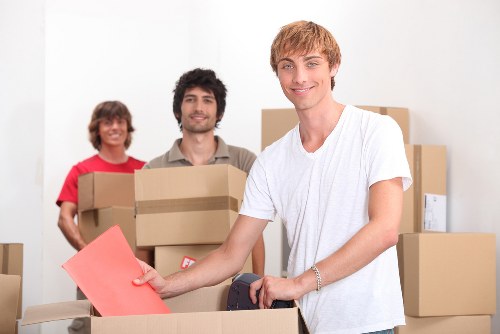 Packed moving boxes ready for a local removal service
