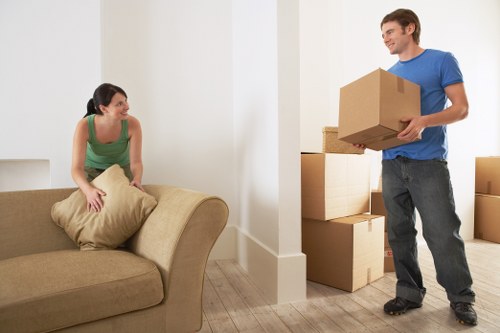 Reusable household items prepared for charity donation during a Chelsea removals service
