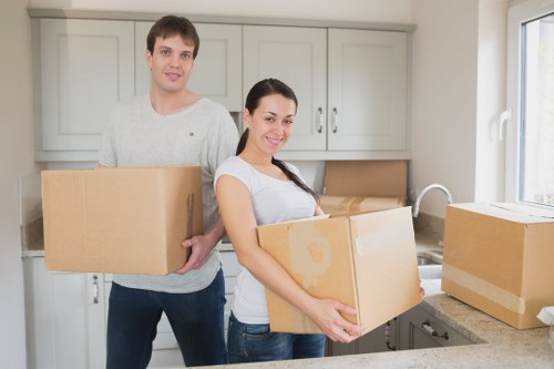 Packing boxes for a Chelsea house move